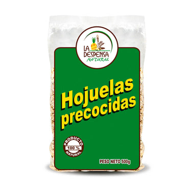 Hojuelas Precocidas: Fotografía de hojuelas de avena precocidas.