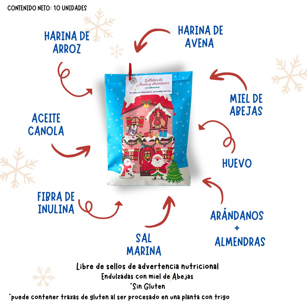 Galleta de Avena y Arándanos con almendras