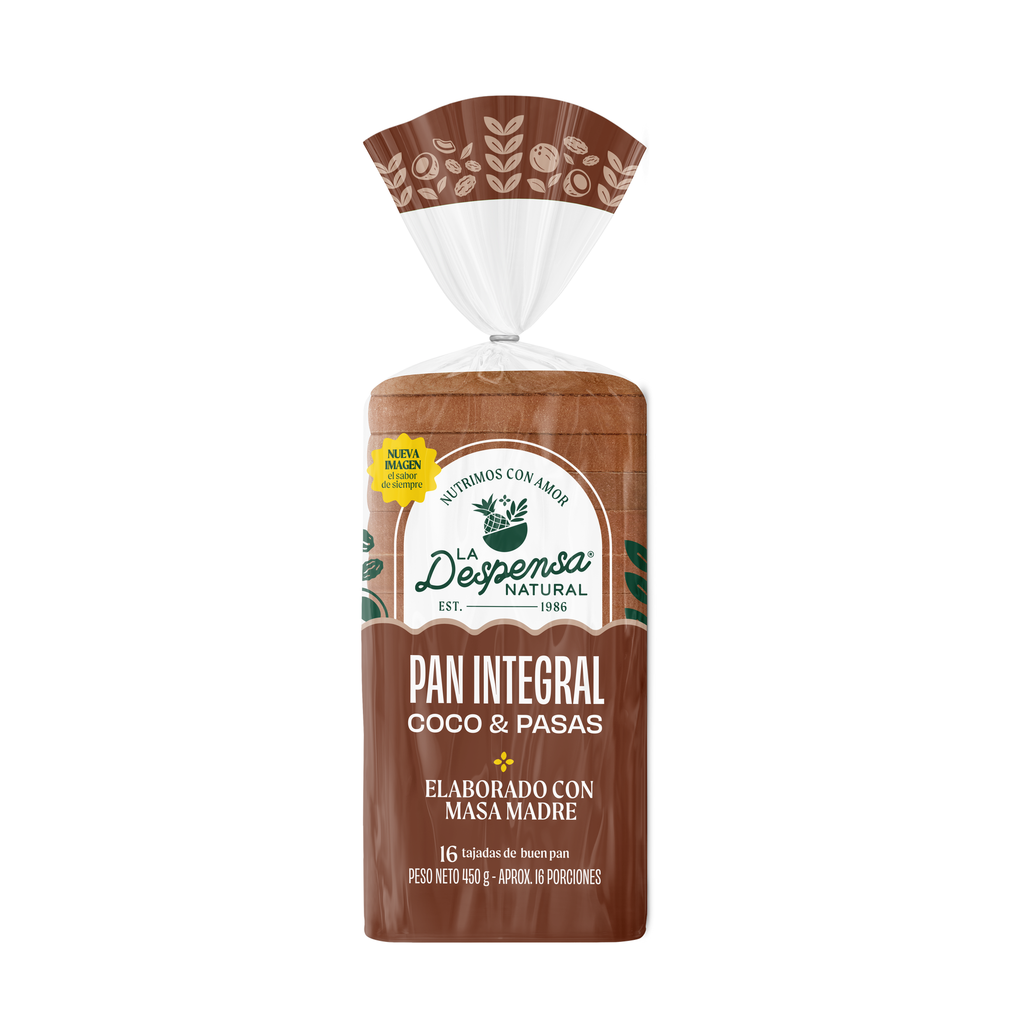 Pan Integral Coco y Pasas