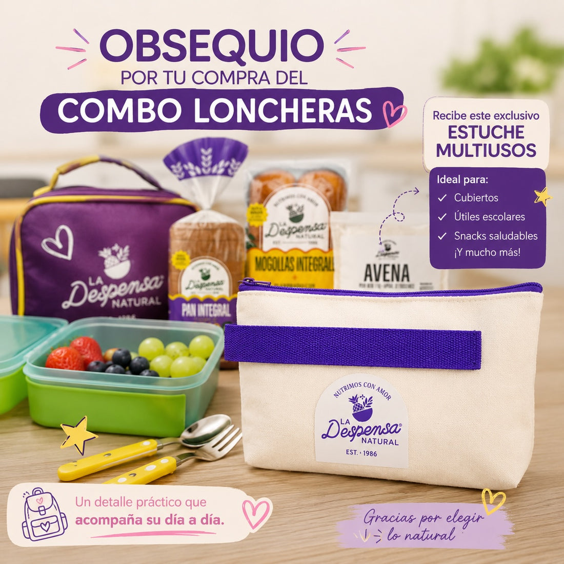 Combo Loncheras Saludables - 25+ Snacks para Todo el Mes