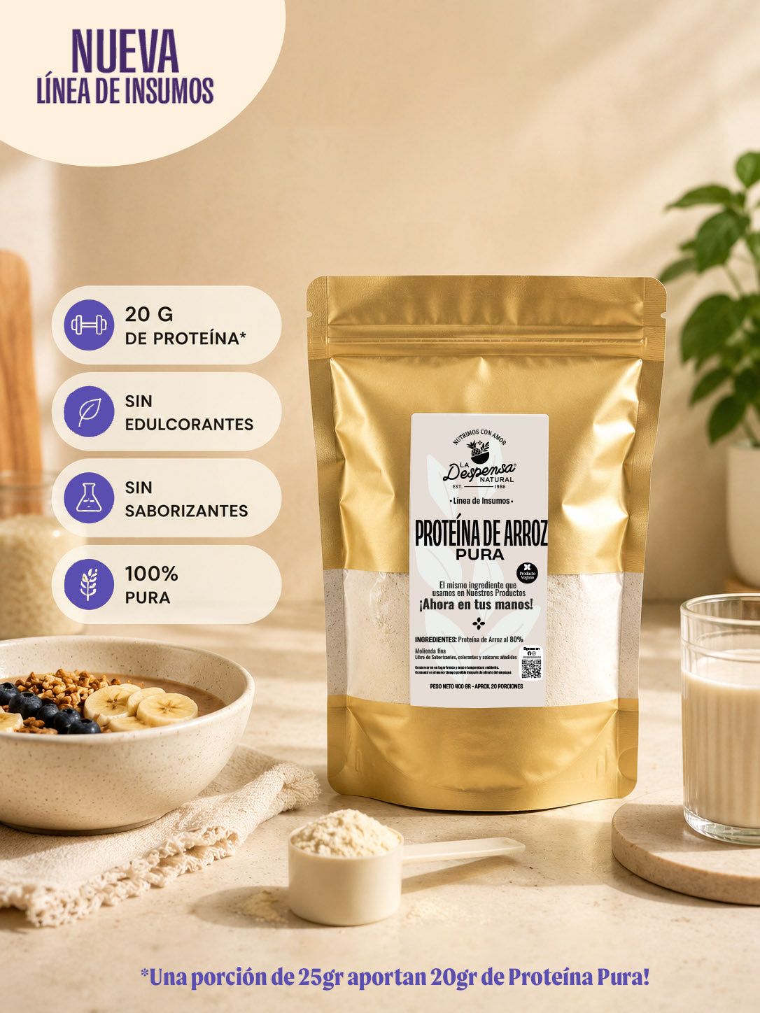 Proteína de Arroz Pura