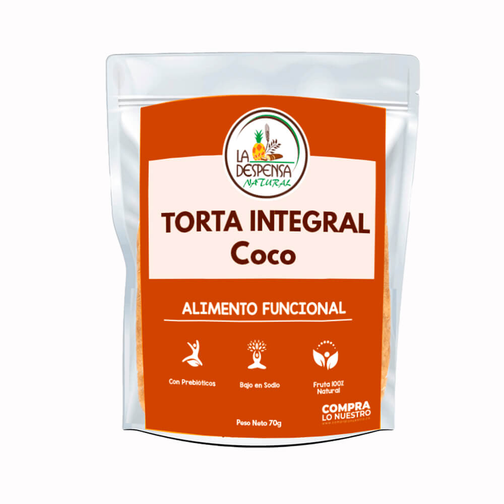 Torta Integral Coco: Fotografía de una torta integral de coco.