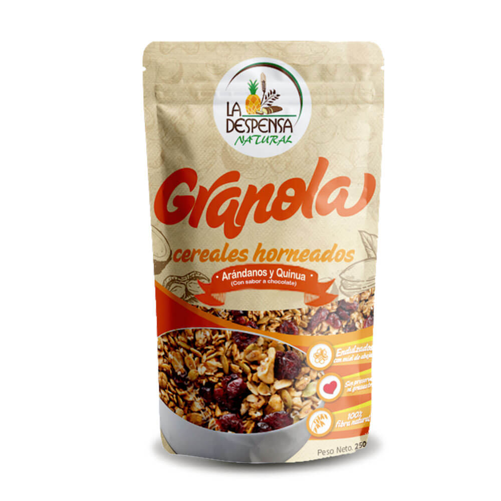 Granola Arándanos y Quinua: Imagen de granola con arándanos y quinua.
