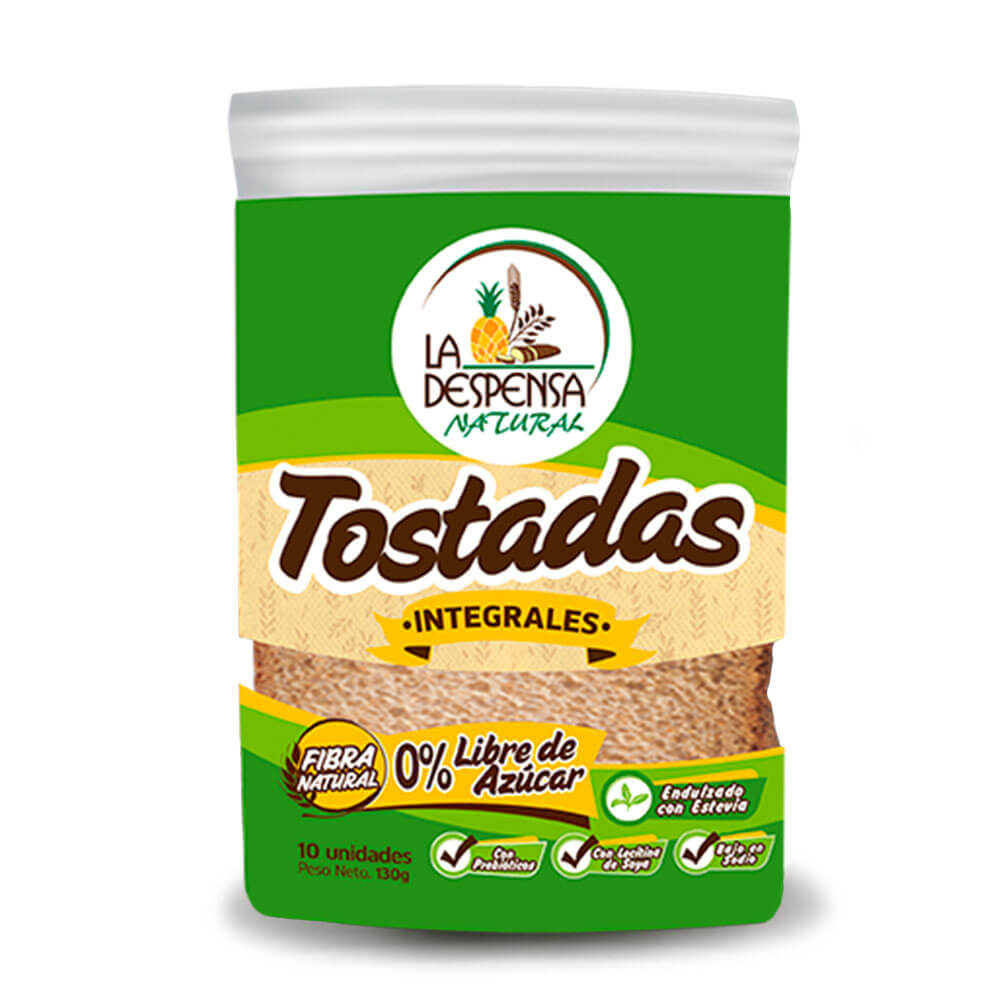 Tostadas Integrales Libre de Azúcar: Imagen de tostadas integrales sin azúcar.